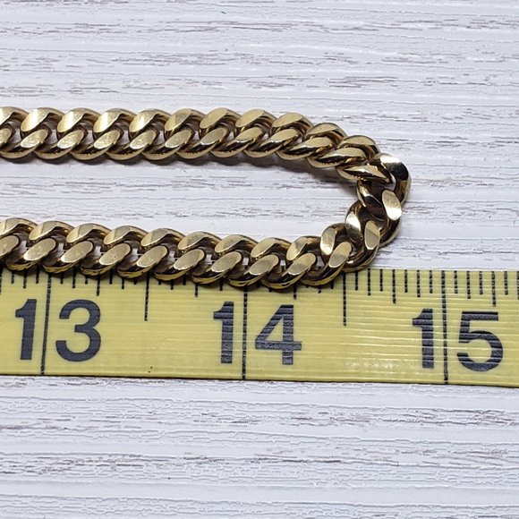 Monet Gold Tone Cuban Link Chain Necklace Long 29" - Picture 5 of 5